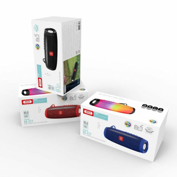 XO F27 Wireless speaker RGB+LED+FM+ BL Μπλε - Image 6