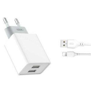 XO L65EU Φορτιστής με Καλώδιο Lightning 2.4A 2xUSB