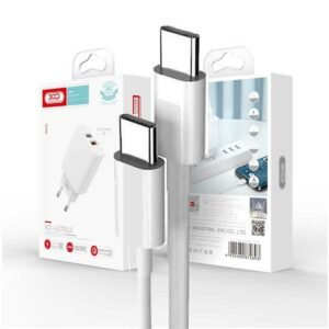 XO L67 EU Φορτιστής 18W QC2.0 2xUSB + Καλώδιο Type C Λευκό