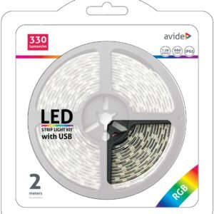 Avide LED Strip Blister 5V 7.2W SMD5050 30LED RGB IP65 2m