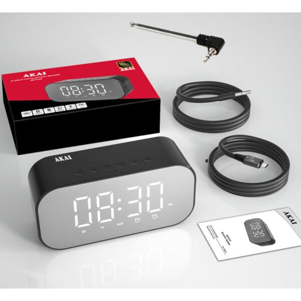 Akai ABTS-C5 Ξυπνητήρι και ηχείο Bluetooth με Aux-In, micro SD και FM – 3W - Image 4