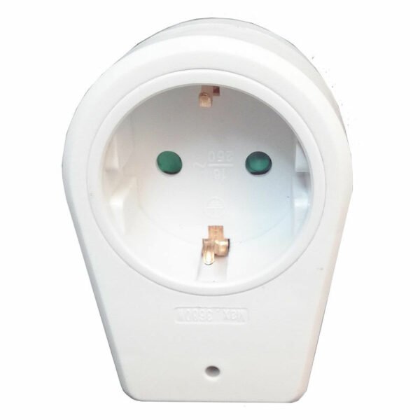 Adaptor KF-GZBD-01/01 Alfaone Πρίζα σούκο μονή με προστασία υπέρτασης Λευκή