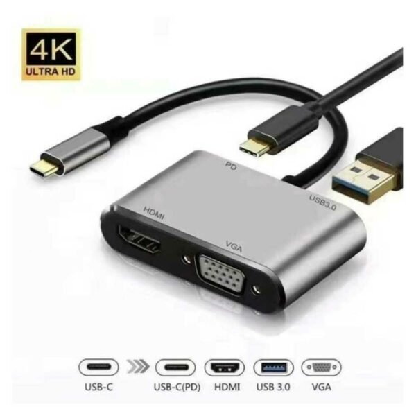 Αντάπτορας 4in1 HDMI VGA USB3.0 PD