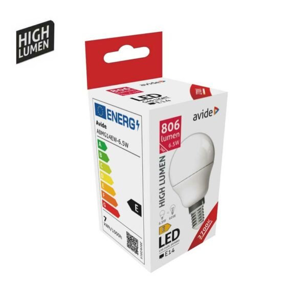 Avide LED Globe Mini G45 6.5W E14 EW 2700K High Lumen - Image 2