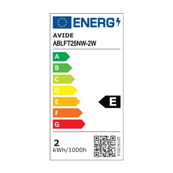 Avide LED Filament T25 2W E14 NW 4000K - Image 3