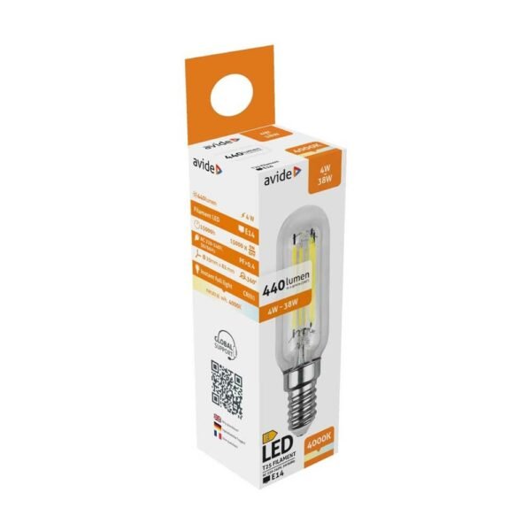 Avide LED Filament T25 4W E14 NW 4000K - Image 2