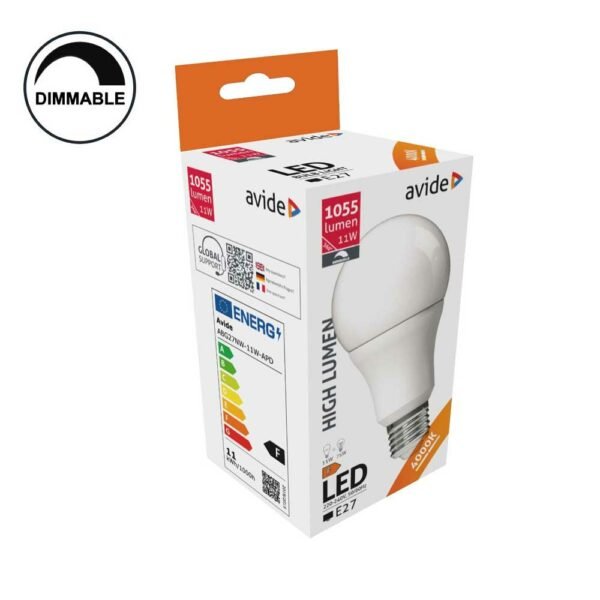 Avide LED Globe Dimmable A60 11W E27 240° NW 4000K - Image 2