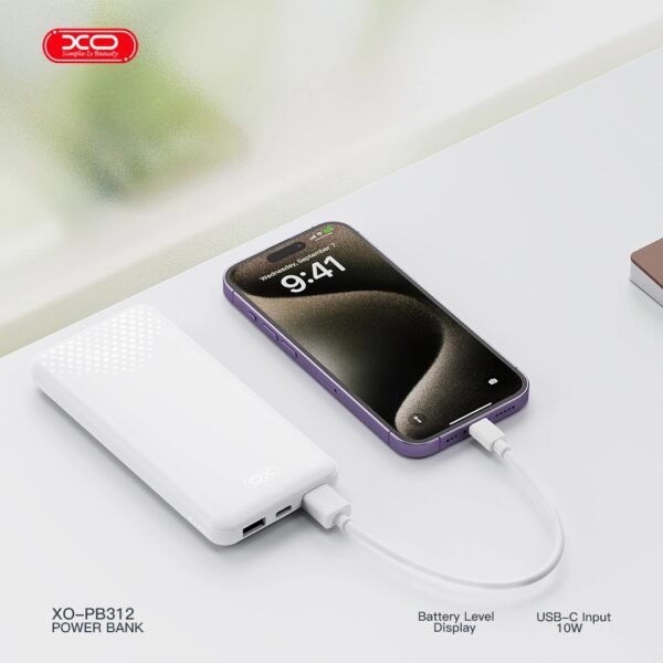 XO PB312 Powerbank 10.000mAh Λευκό - Image 2