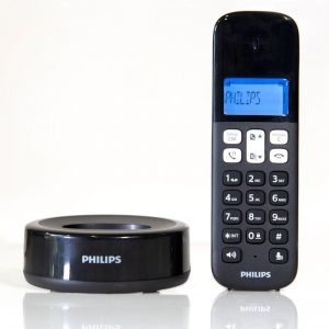 Philips D1611B/GRS Μαύρο (Ελληνικό Μενού) Ασύρματο τηλέφωνο ανοιχτή ακρόαση