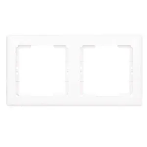 Πλαίσιο Διακοπτών Διπλό Οριζόντια Daria Λευκό