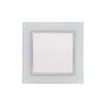 Διακόπτης Μεσαίος Αλλέ Ρετούρ 10A 250V~ Elitra Plus Γυαλί Λευκό Διαφανές