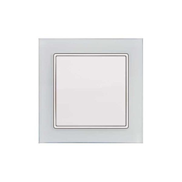 Διακόπτης απλός 10A 250V~ Elitra Plus Γυαλί Λευκό Διαφανές