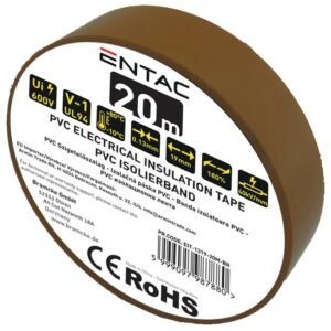 Entac Insulation Tape 0.13x19mm Brown 20m
