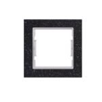 Πλαίσιο Μονό Διακοπτών και Πριζών Elitra Plus Corian® Black Quartz
