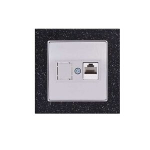 Πρίζα Data RJ45 Μονή C6 Elitra Plus Corian® Black Quartz