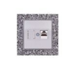 Πρίζα Data RJ45 Μονή C6 Elitra Plus Corian® Mont Blanc