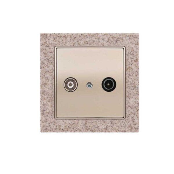 Πρίζα Μεταλλική TV/R Διέλευσης Elitra Plus Corian® Sand Stone