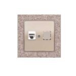 Πρίζα Τηλεφώνου Μονή RJ12 Μονή Elitra Plus Corian® Sand Stone
