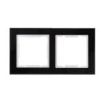 Πλαίσιο Διπλό Οριζόντιο Elitra Plus Γυαλί Μαύρο