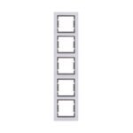 Πλαίσιο Διακοπτών Πενταπλό Κάθετο Elitra Plus Μέταλλο Steel Chrome