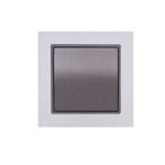 Διακόπτης Μεσαίος Αλλέ Ρετούρ Μέταλλο Elitra Plus Steel Chrome