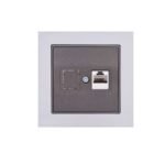 Πρίζα Τηλεφώνου Μονή 1ΧRJ12 Elitra Plus Μέταλλο Steel Chrome