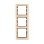 Πλαίσιο Διακοπτών Τριπλό Κάθετο Elitra Plus Μέταλλο Steel Satin