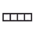 Πλαίσιο Τετραπλό Οριζόντιο Elitra Plus Ξύλο Wenge