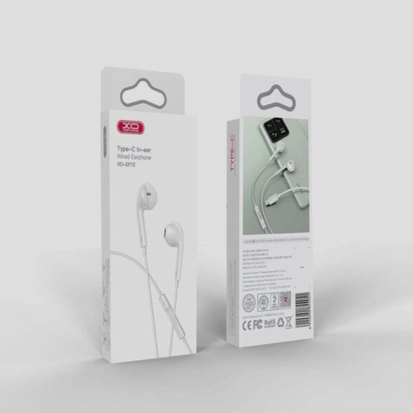 XO EP72 2ης Γενιάς Type-C Handsfree Λευκό Με Ψηφιακή Αποκωδικοποίηση - Image 2
