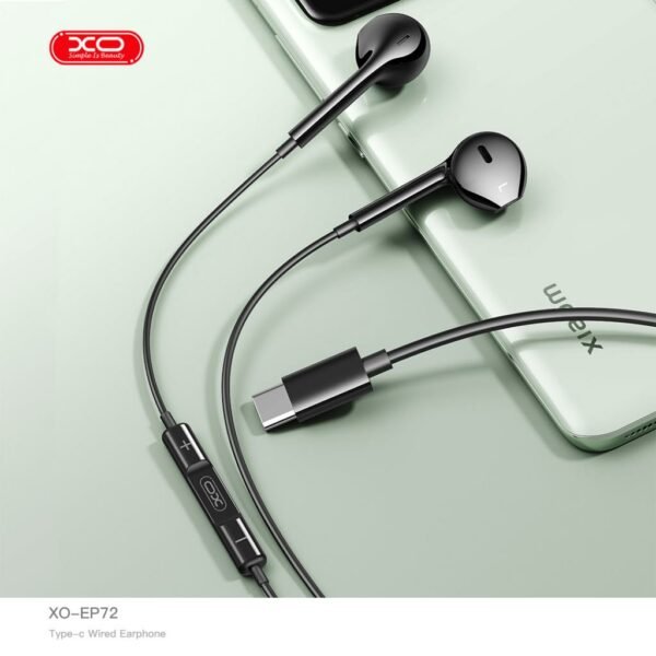 XO EP72 2ης Γενιάς Type-C Handsfree Μαύρο Με Ψηφιακή Αποκωδικοποίηση - Image 4
