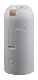 Thermoplastic lampholder E14 hanging white