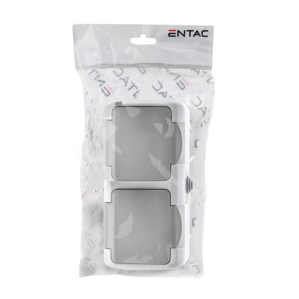 Entac Stephan surface mounted wall socket earthed 2x IP54 - Image 4