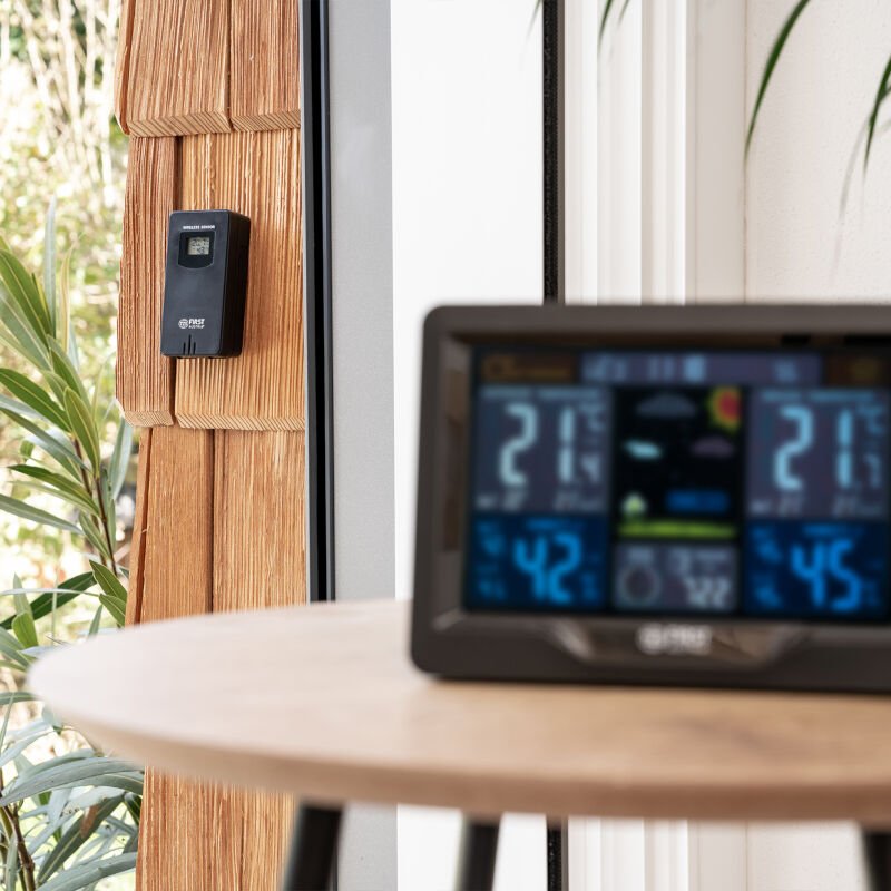 First Austria FA-2461-8 Ασύρματος μετεωρολογικός σταθμός με αισθητήρα εξωτερικού χώρου, έγχρωμη οθόνη και ξυπνητήρι - Image 9