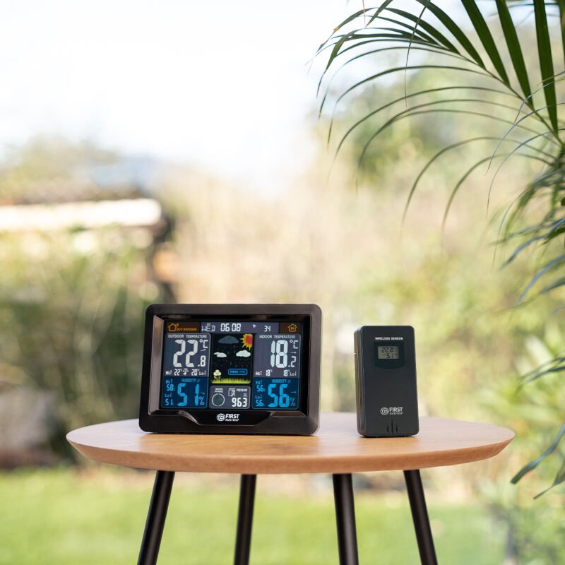 First Austria FA-2461-8 Ασύρματος μετεωρολογικός σταθμός με αισθητήρα εξωτερικού χώρου, έγχρωμη οθόνη και ξυπνητήρι - Image 5