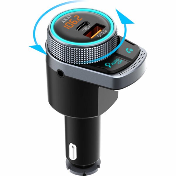 Akai FMT-80BT FM transmitter και φορτιστής με Bluetooth