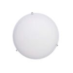 InLight Πλαφονιέρα οροφής από χρώμιο μέταλλο και λευκό γυαλί (42154-Α)