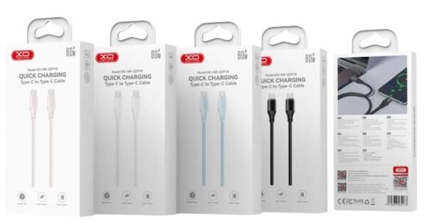 XO NB-Q291B Braided Type-c σε Type-c 60W Καλώδιο Δεδομένων Μαύρο - Image 2