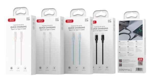 XO NB-Q291A Braided Lightning σε Type-c 27W Καλώδιο Μαύρο - Image 2