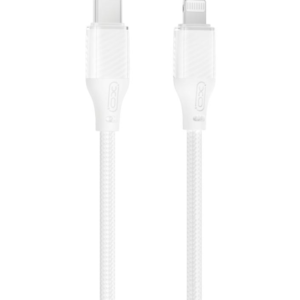 XO NB-Q291A Braided Lightning σε Type-c 27W Καλώδιο Λευκό