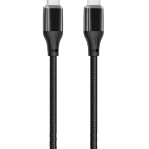 XO NB-Q291B Braided Type-c σε Type-c 60W Καλώδιο Δεδομένων Μαύρο