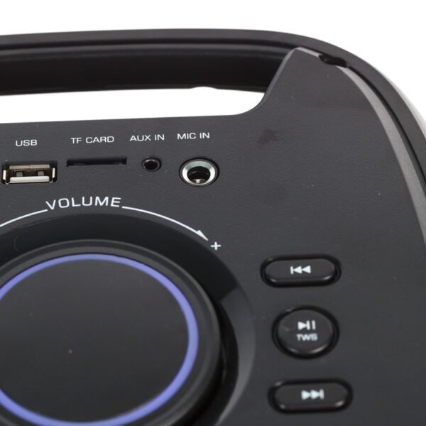 Osio OBT-8035 Φορητό ηχείο Bluetooth με USB, LED, AUX, TF, RC, FM,TWS, είσοδος για ενσ. μικρόφωνο, ασ. μικρόφωνο και τηλεχειριστήριο – 80W - Image 9