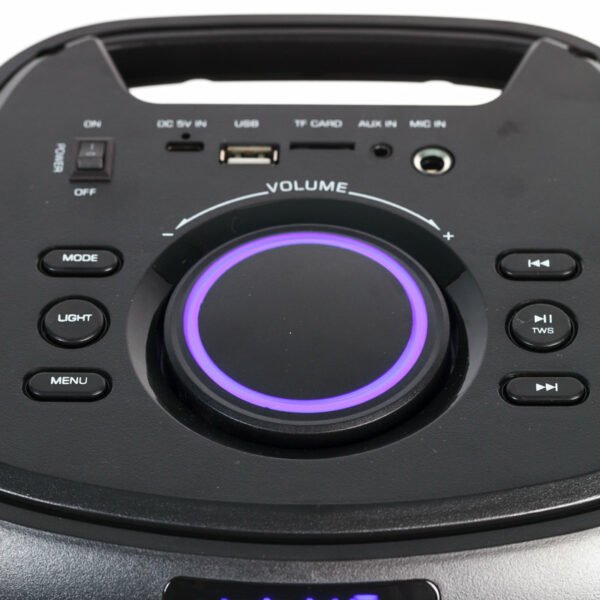 Osio OBT-8030 Φορητό ηχείο Bluetooth με USB, LED, AUX, TF, RC, FM,TWS, ενσ. μικρόφωνο και τηλεχειριστήριο – 80W - Image 16