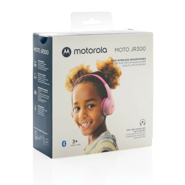 Motorola Moto JR300 PNK Ροζ ασύρματα on ear Bluetooth παιδικά ακουστικά με splitter - Image 5