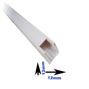 Κανάλι Αυτοκόλλητο Elmark 12x12 Πλαστικό Λευκό Βέργα 2μ Μήκος