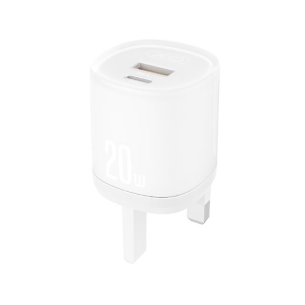 XO L144(UK) PD20W 1USB-A+1USB-C Γρήγορος Φορτιστής Λευκό - Image 2