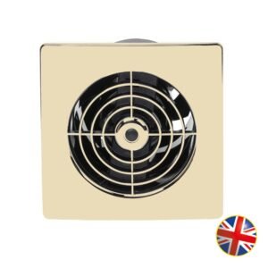 Εξαεριστήρας LoProfile Ø100mm Χρυσός Brass Τετράγωνος