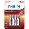 Philips LR03P4B/10 Power Alkaline Αλκαλικές μπαταρίες υψηλής απόδοσης 4 τμχ AAA