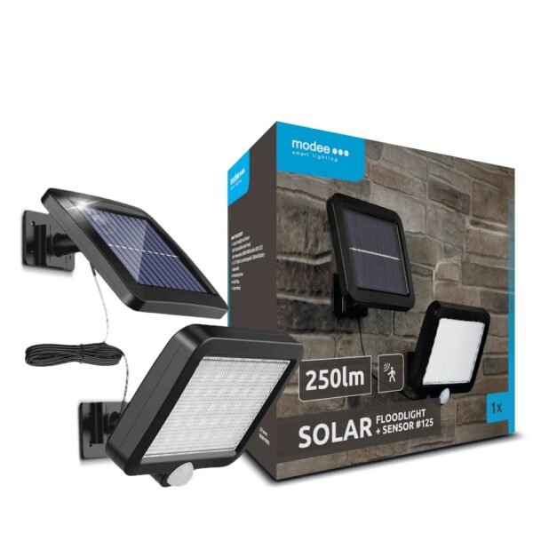 Modee Lighting LED Ηλιακό Επιτοίχιο Φωτιστικό + Αισθητήρας (250 lumen)