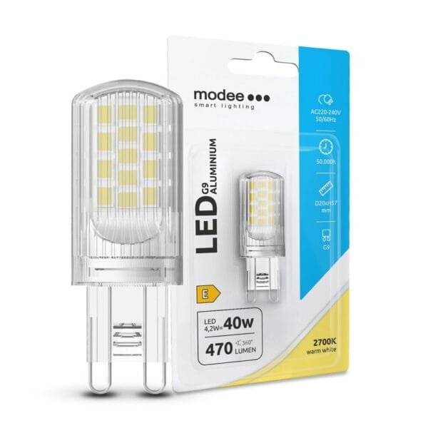 Modee Λάμπα LED G9 Aluminium AC230V 4.2W 4000K (470 lumen)