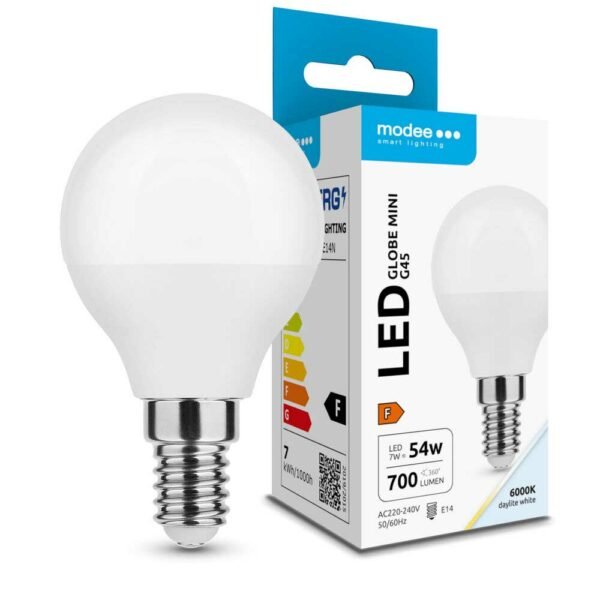 Modee LED Globe Mini G45 7W E14 180° 6000K (700 lumen) ERP